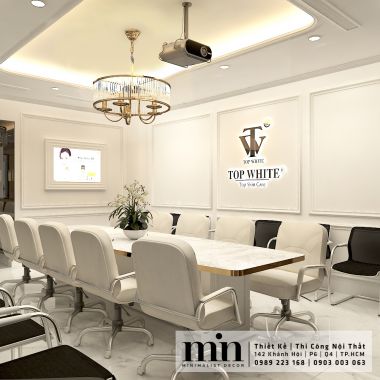 Thiết kế Showroom Mỹ Phẩm Top White - Hoàng Văn Thụ - Quận Tân Bình