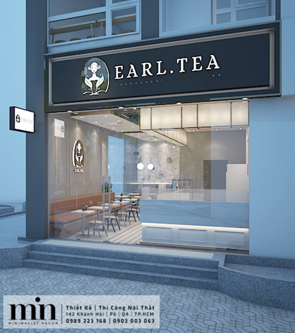 Thiết kế quán Earl Tea 2 - Vinhomes Central Park Tân Cảng - Bình Thạnh